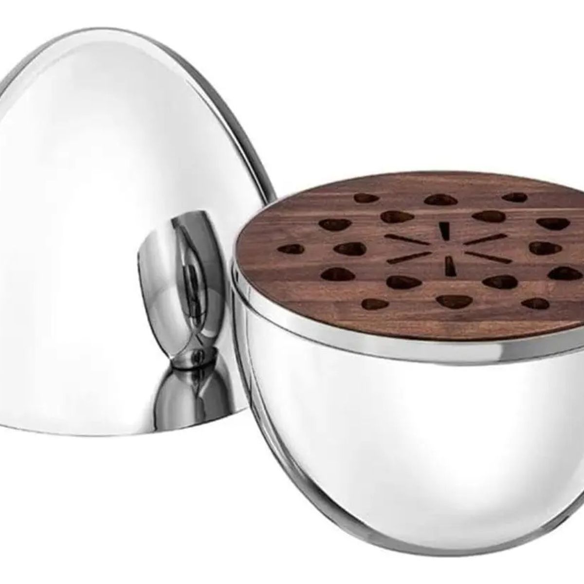 GENERICO - Set 24 Cubiertos Utensilios Acero Inoxidable Forma De Huevo Plateado