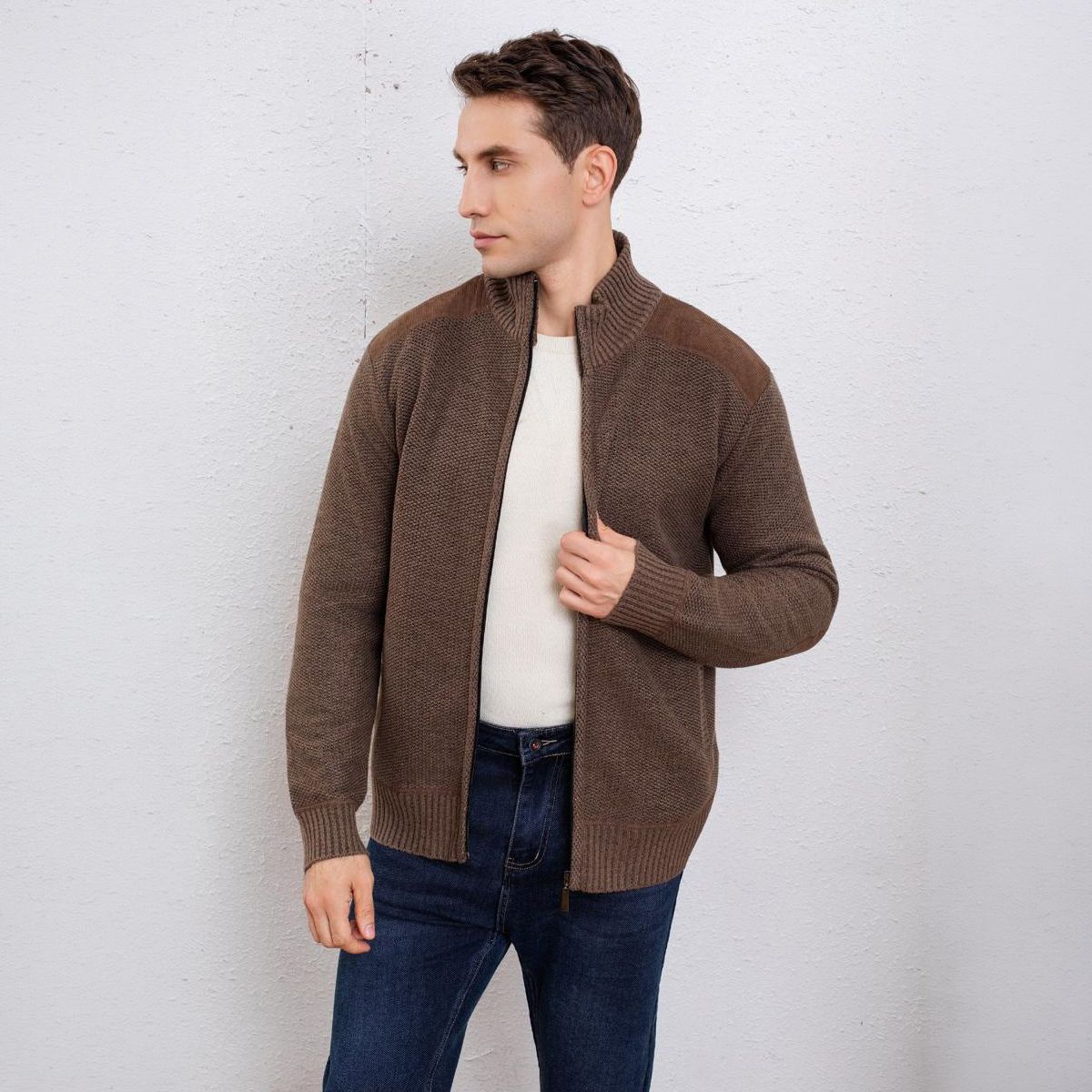 AGW - Sweater Hombre Lana Térmico Forrado Completamente en Chiporro