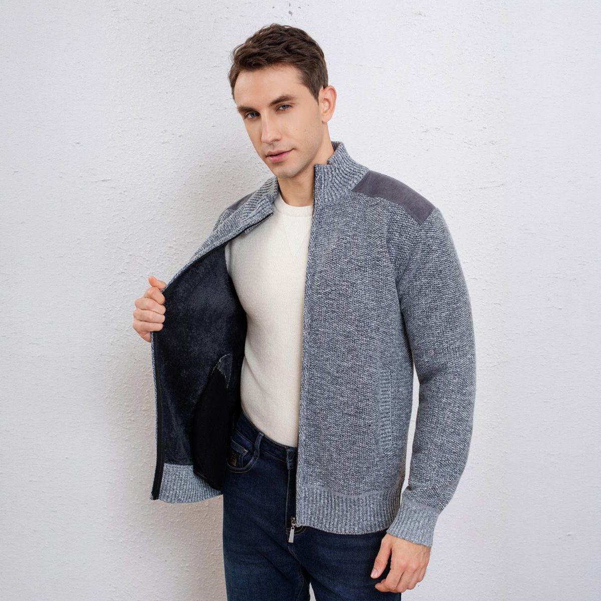 AGW - Sweater Hombre Lana Térmico Forrado Completamente en Chiporro