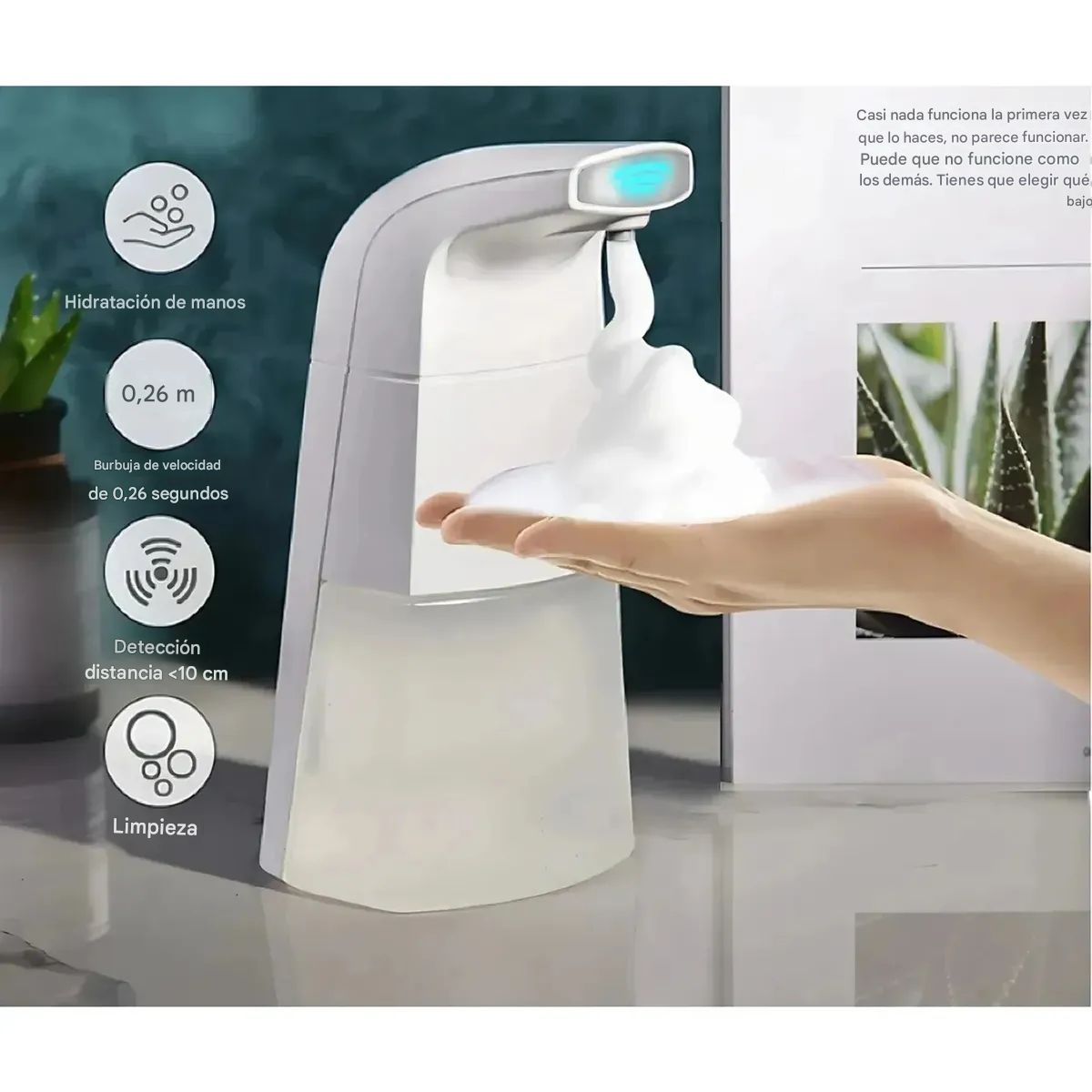 MOVI - Dispensador Automático de Jabón con Sensor  Dosificador Inteligente de Espuma