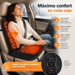 MOVI - Funda Calienta Asiento Para Auto- Calefactor 12v. Universal.