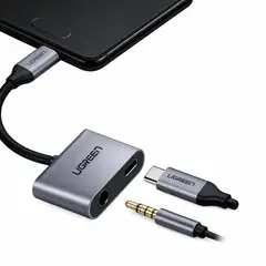 UGREEN - Cable Adaptador USB‑C a Jack 3.5 mm + USB‑C