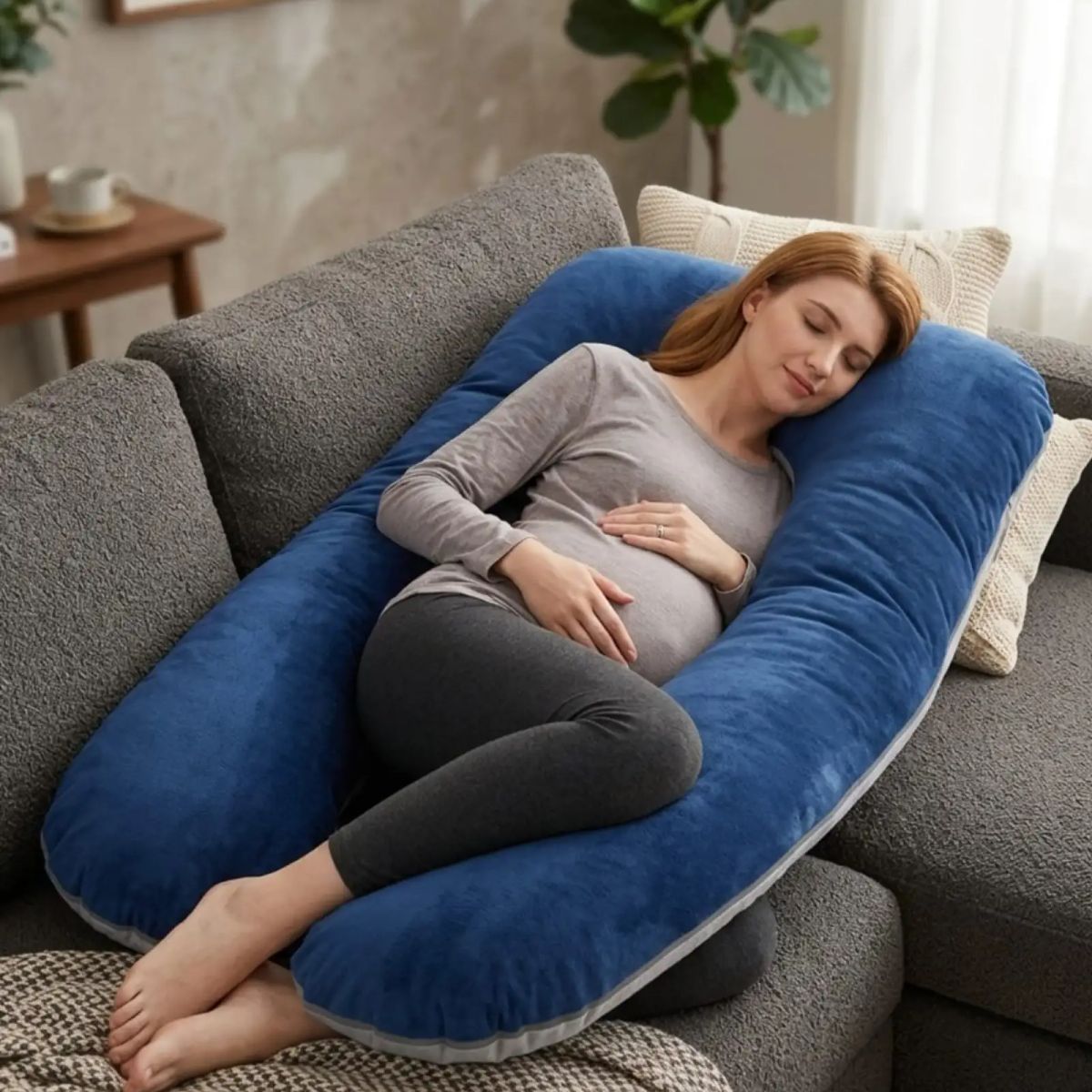 GENERICO - Almohada de Embarazo y Cojín de Lactancia Materna - Soporte Corporal