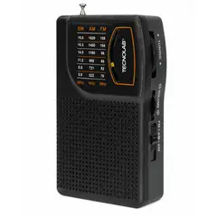 TECNOLAB - Radio Portátil FM Recargable USB-C Mini de Bolsillo - PS