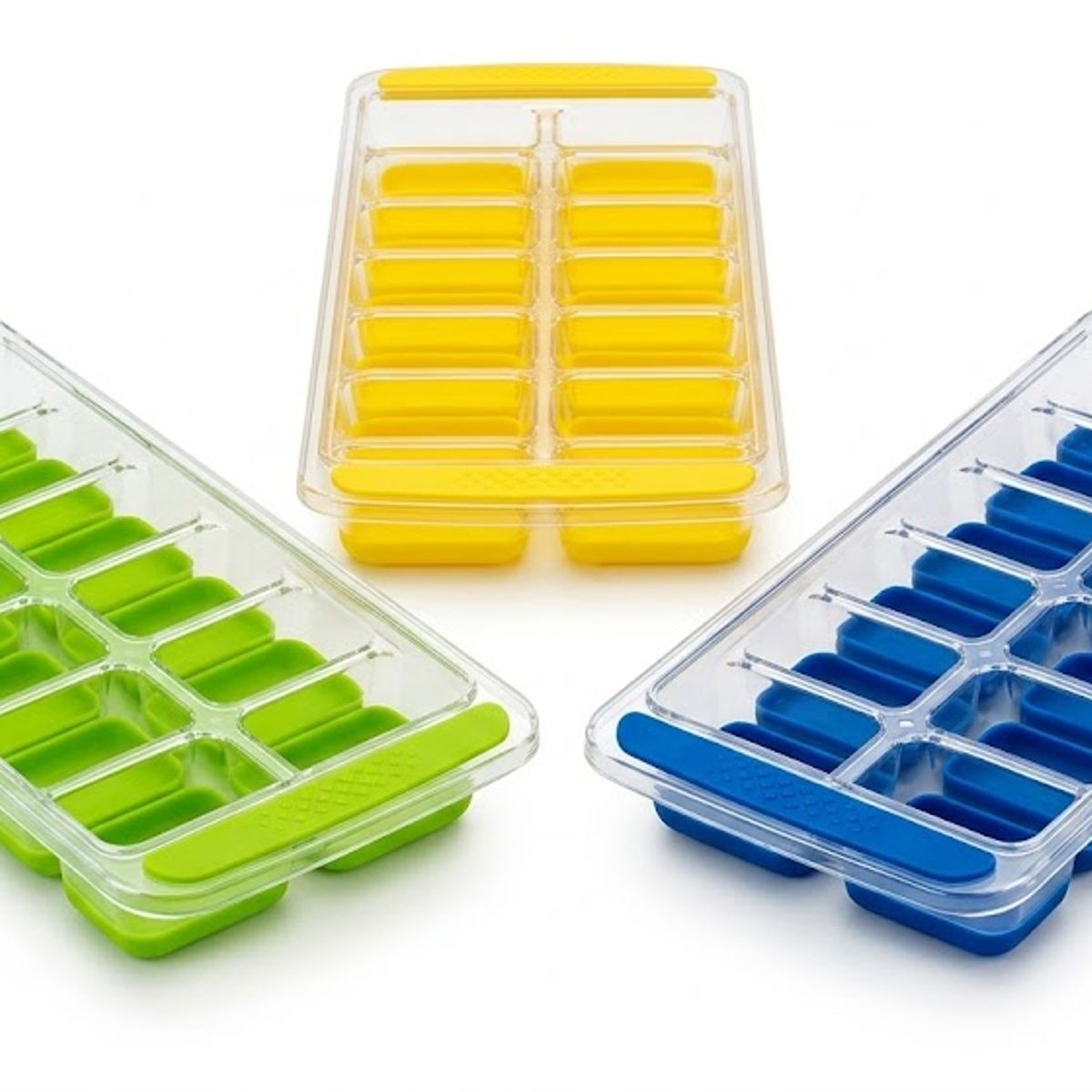 GENERICO - Pack de 3 Cubetera Plástica con Base de Silicona de 12 cavidades