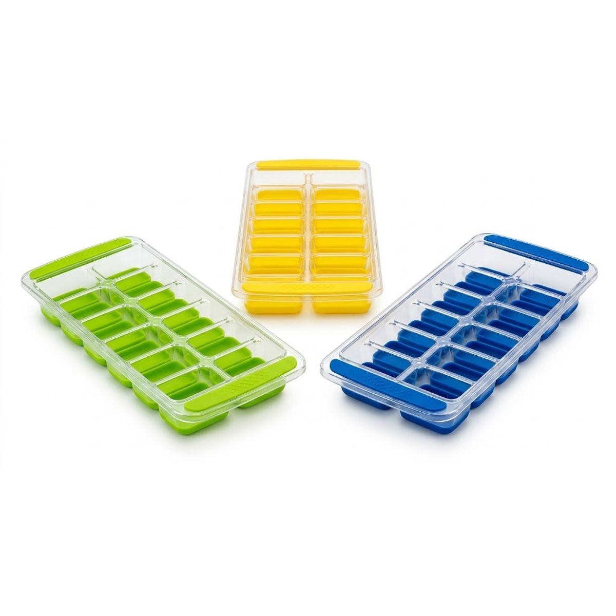 GENERICO - Pack de 3 Cubetera Plástica con Base de Silicona de 12 cavidades