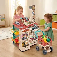GENERICO - Mini Supermercado de Juguete Infantil con Carrito y Accesorios