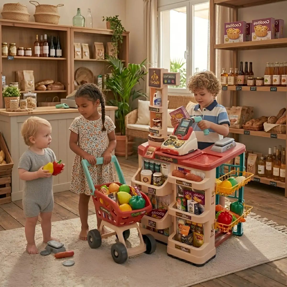GENERICO - Mini Supermercado de Juguete Infantil con Carrito y Accesorios