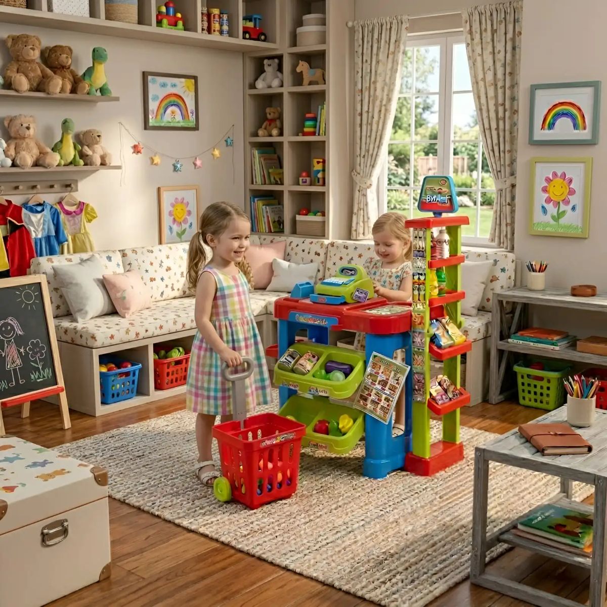 GENERICO - Mini Supermercado de Juguete Infantil con Carrito y Accesorios