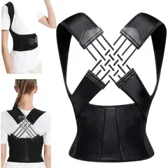 GENERICO - Corrector Postura Espalda Faja Lumbar Hombre Mujer