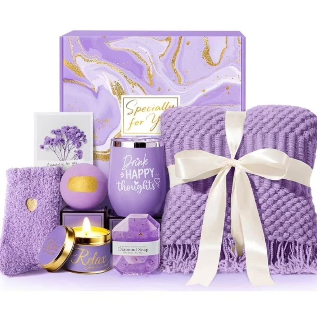 GENERICO - Cesta De Regalo Para Spa Con Manta para Mujer