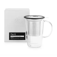 WHITTARD - Taza infusora de vidrio negro Pao