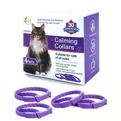 GENERICO - 4x Collar Calmante Gato Ajustable Calma Ansiedad Relajante