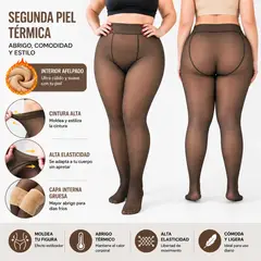 MOVI - Calza Invierno Mujer Forro Polar Segunda Piel Talla XL - XXL
