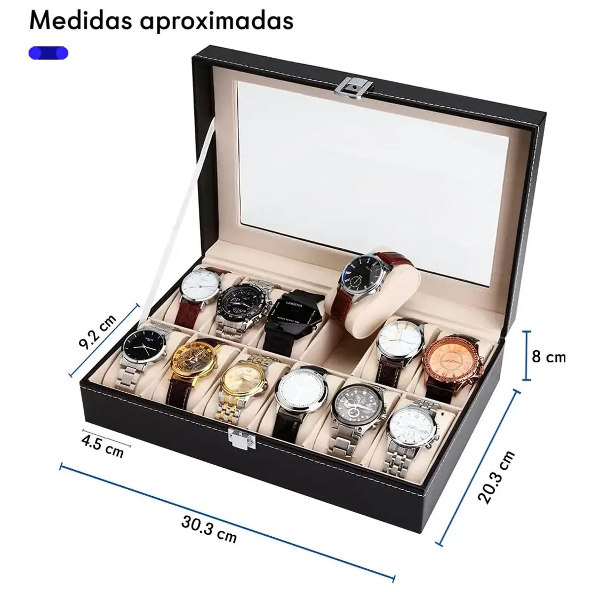 GENERICO - Caja Organizadora De Relojes Relojero