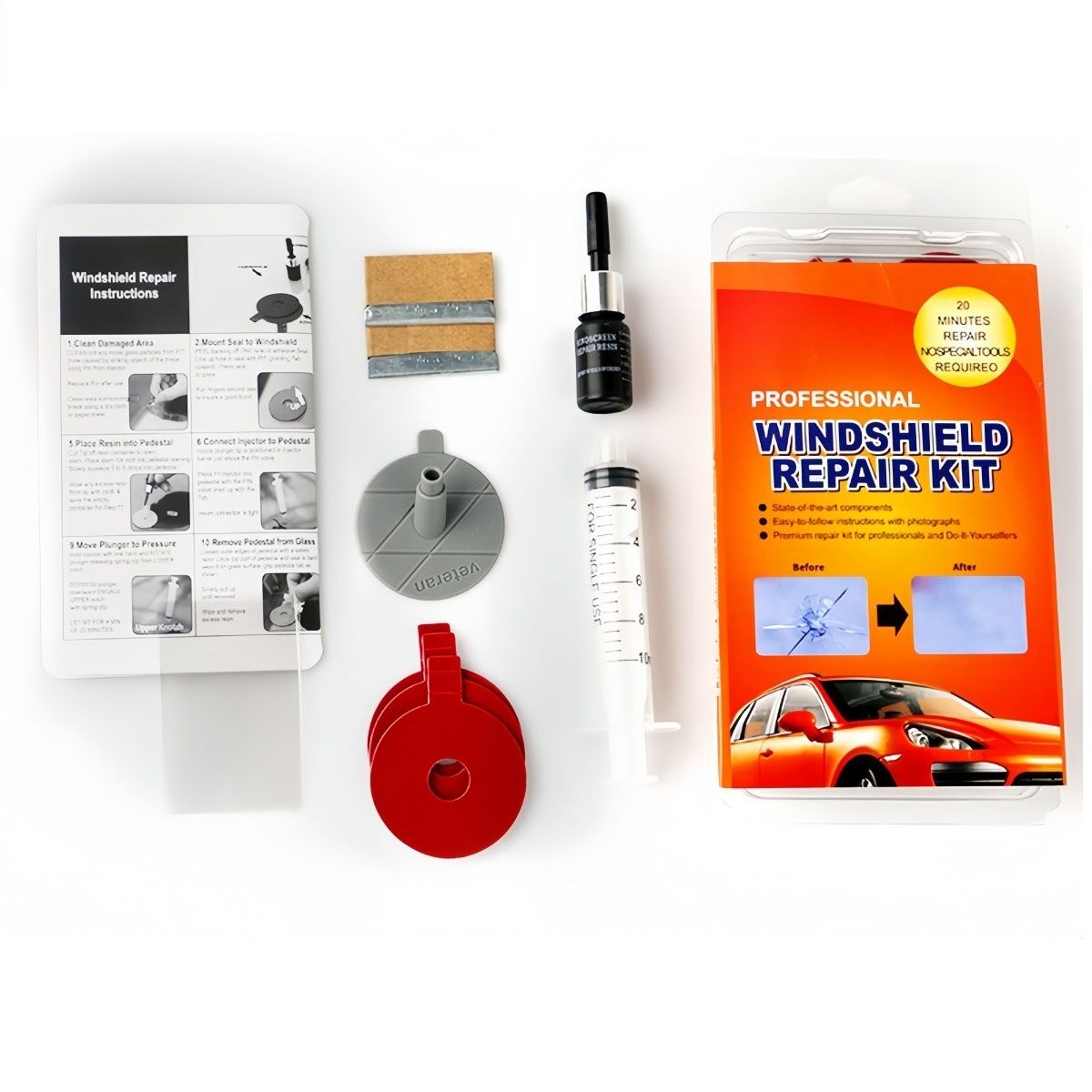 VIDA BUENAS - Kit Reparación Parabrisa Auto Removedor Trizaduras Vidrio