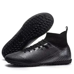 DANWEILE - Botas fútbol unisex Negro