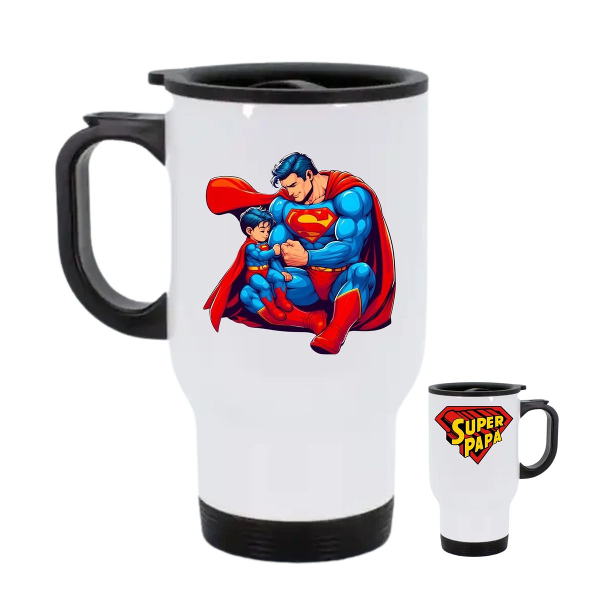 GENERICO - MUG TÉRMICO DÍA  DEL PADRE SUPER PAPÁ 450 ML.