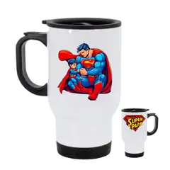 GENERICO - MUG TÉRMICO DÍA DEL PADRE SUPER PAPÁ 450 ML.
