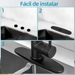 GENERICO - Grifo Tapa Decorativa De Orificio Único Para Fregadero Con Diámetro 3.4cm Negro