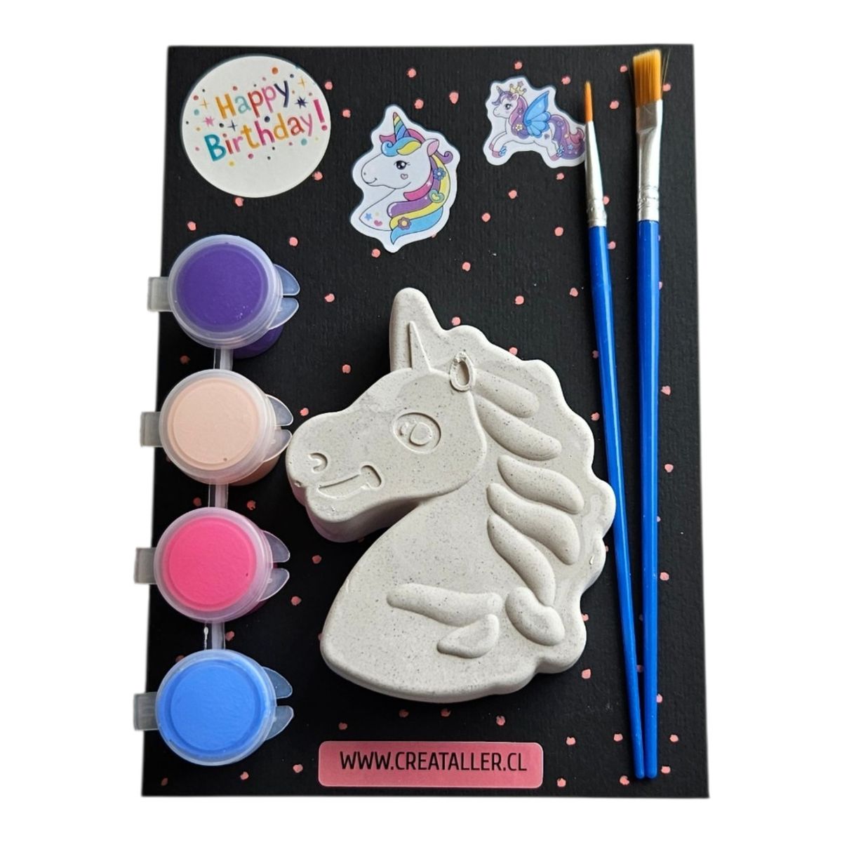CREA TALLER - Pack de 5 kits creativo para pintar. UNICORNIO