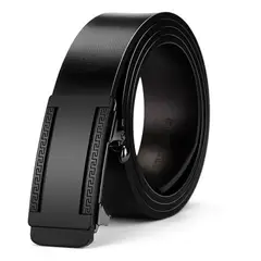 KUANGYE - Cinturón De Cuero Hombre Hebilla Automática Cinto Caballero