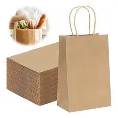 KUANGYE - 50 Pcs Bolsas De Papel Kraft Ecológica Para Fiesta Y Naturaleza