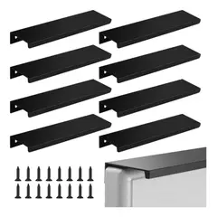 VIDA BUENAS - Tiradores Manilla Negro, Tirador Mueble Puerta 15cm 10 Unid