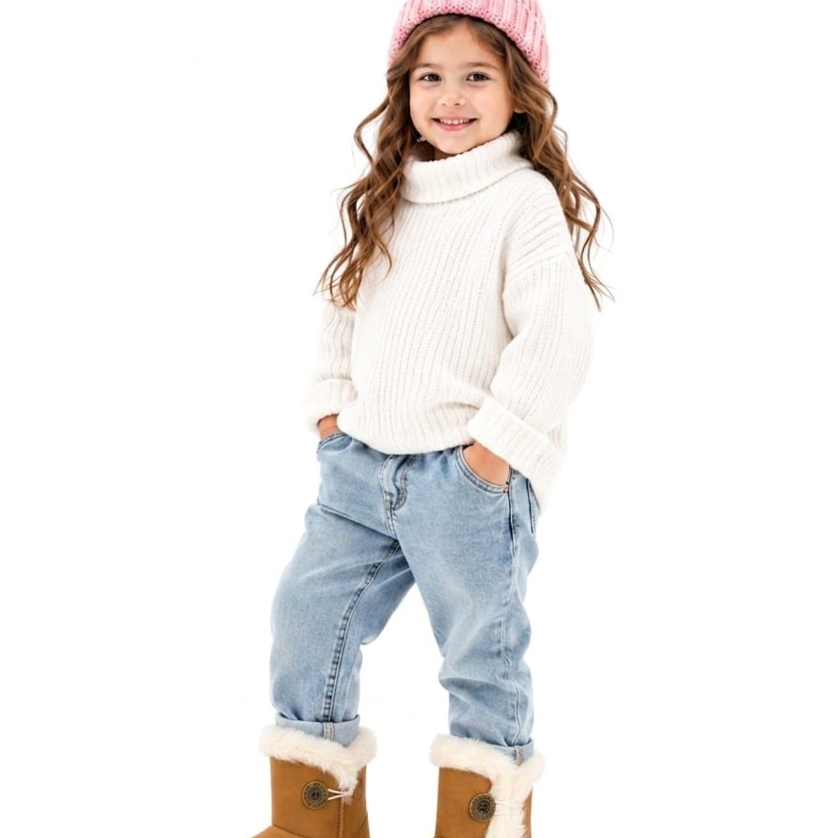 SHOES AND SHOES - Botas Niñas Pantubotas Infantil Forradas Con Chiporro