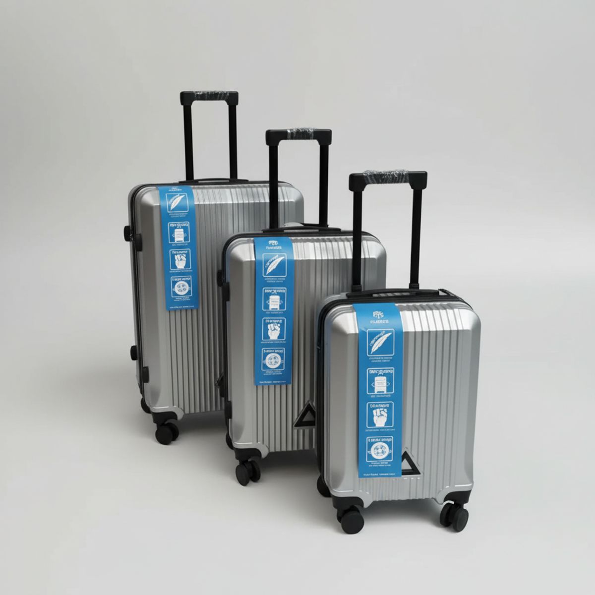 AMELIA - Set De 3 Maletas De 23 15 10 KG  Con Ruedas Giratorias 360