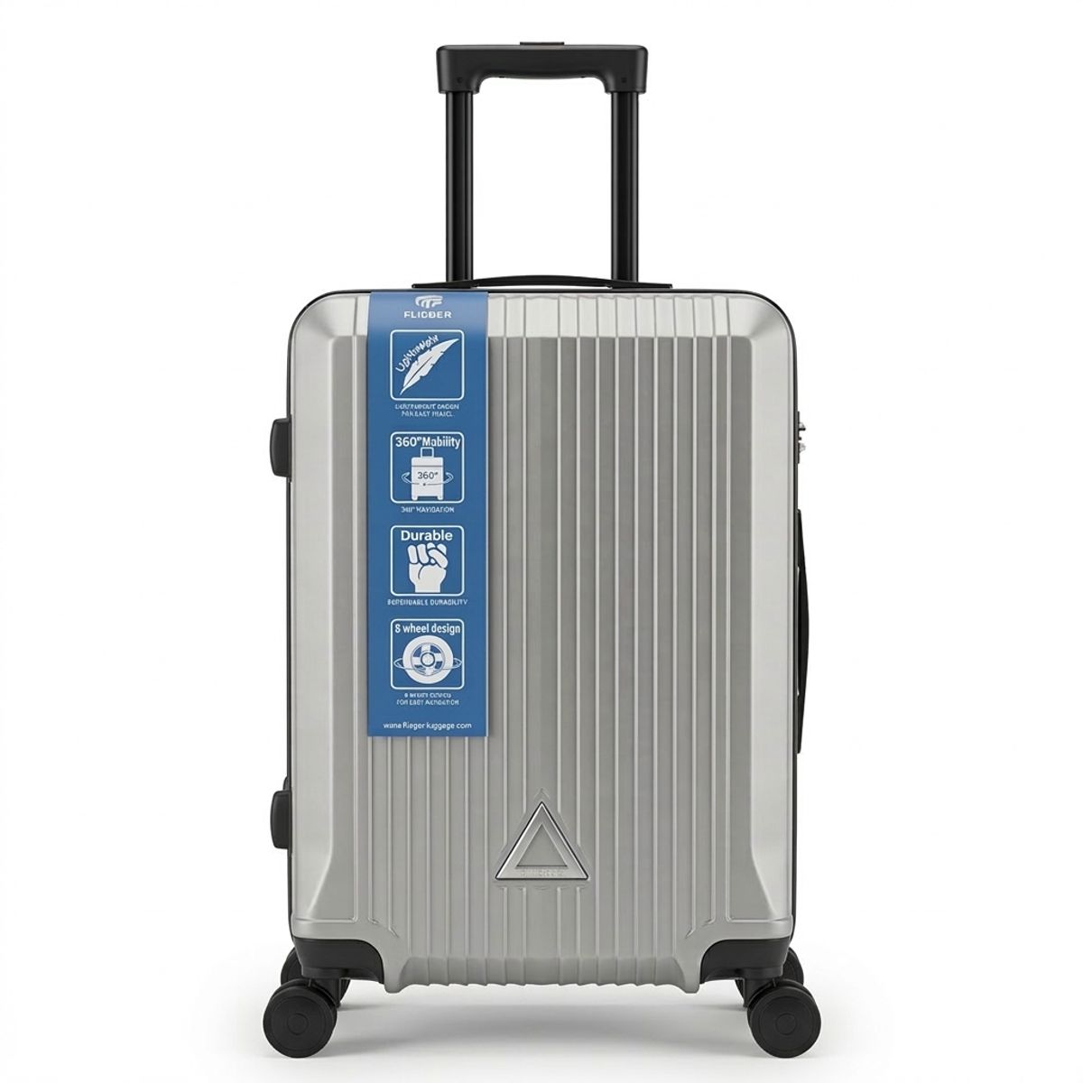 AMELIA - Maleta De Viaje Grande 23 Kilos Plastico Resistente Con Ruedas Giratorias 360