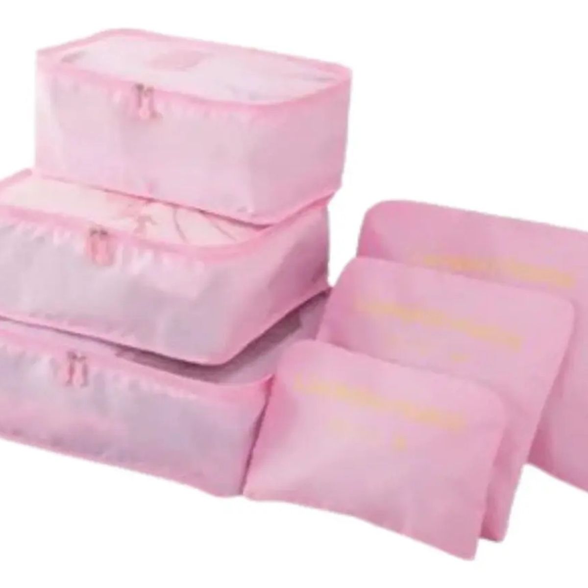 VIDA BUENAS - Set 6 Organizadores De Equipaje De Viaje Bolsa Ropa Interior Color Rosa