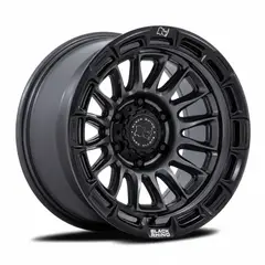 GENERAC - Juego 4 Llantas Black Rhino Rival 17x9 - 6x139.7 - ET +1 - Gunmetal Mate con Borde Mate