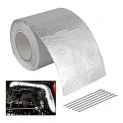 GENERICO - 5cm5m Cinta De Aluminio De Resistente A Altas Temperaturas Plateado Lisa