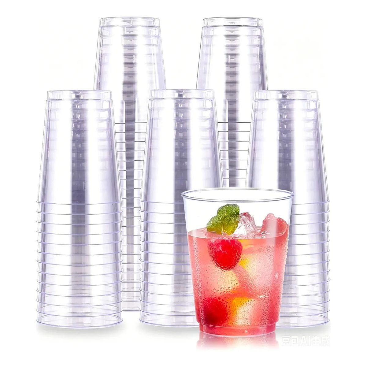GENERICO - 20 Copas Reutilizables, Vasos Elegantes Para Fiestas, 250ml