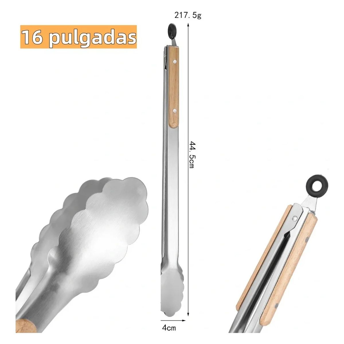 KUANGYE - Pinza Tenaza Asado Parrilla Bbq Cocina 16inch Cubiertos