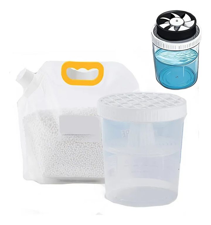 KUANGYE Recarga Cloruro De Calcio 2,5kg Con Recipiente Antihumedad