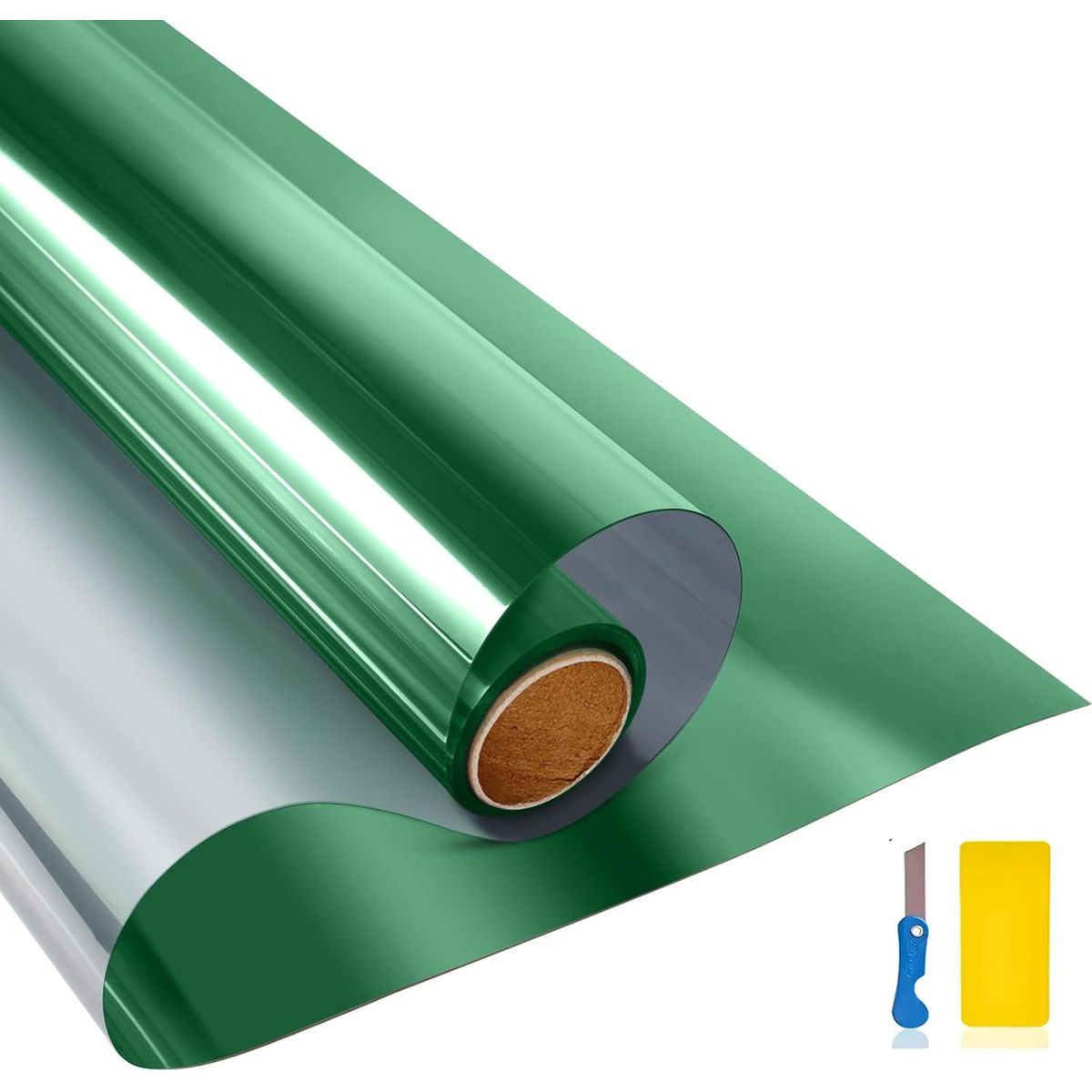 KUANGYE - Vinil Espejo Privacidad Papel Ventanas Pelicula Decorativo 50×500cm