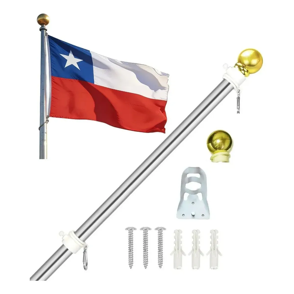 Soporte De Aluminio Para Banderas De 170cm, marca KUANGYE - Foto Principal