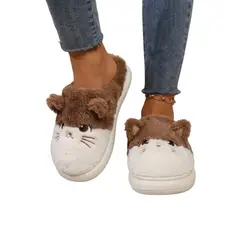 OMAS - Pantuflas Mujer Gato Gatito de Peluche Suavidad y Estilo Kawaii para tus pies