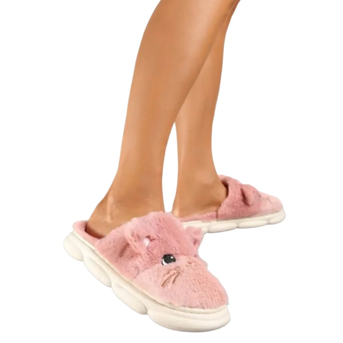 OMAS - Pantuflas Mujer Gato Gatito de Peluche Suavidad y Estilo Kawaii para tus pies