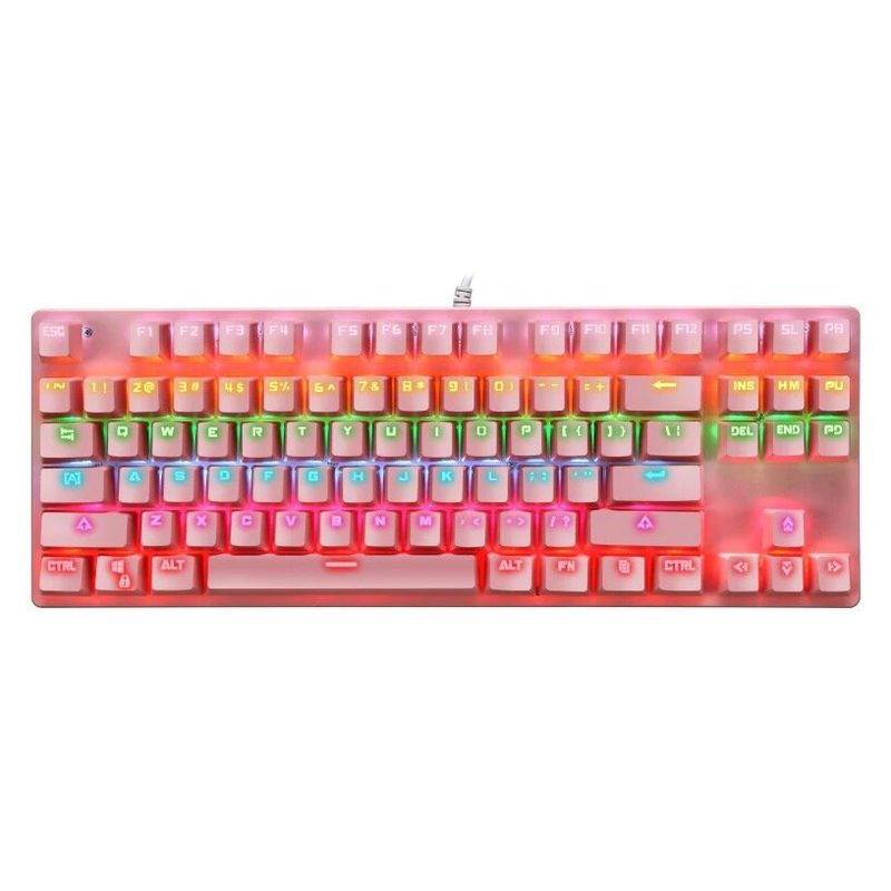 GENERICO - Teclado Gamer Mecánico Leaven K550 Rgb Rosado