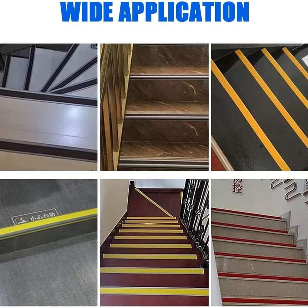KUANGYE - Tira de borde de vinilo autoadhesiva antideslizante para escaleras (tipo Bullnose) de 5 m