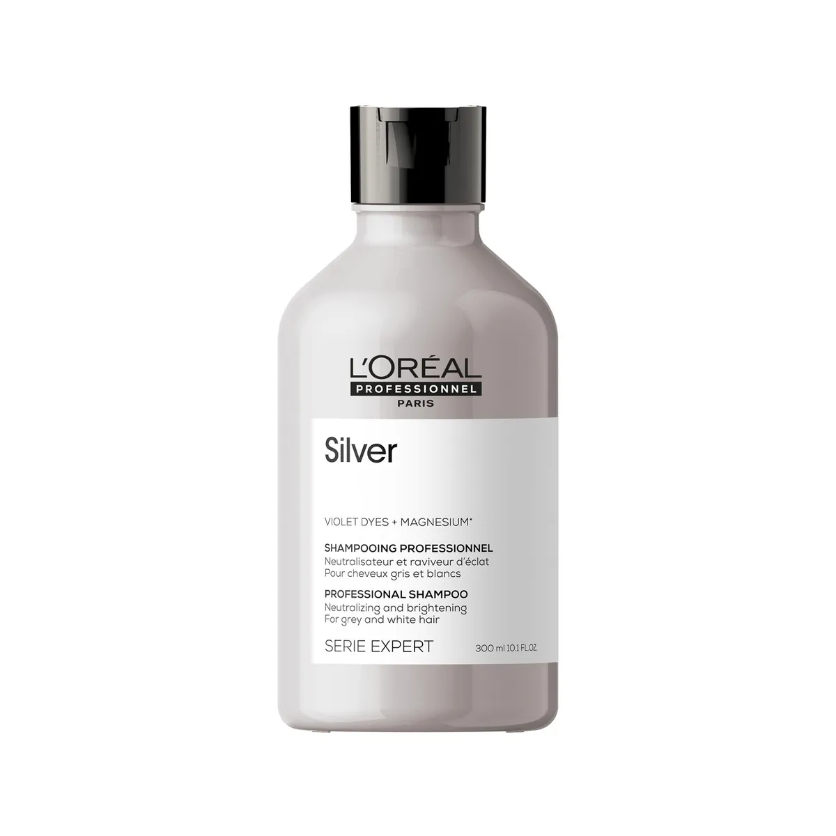 LOREAL PROFESSIONNEL - Shampoo Matizador Violeta Cabello Grises y Blancos Unisex Silver 300ml  Loreal Professionnel