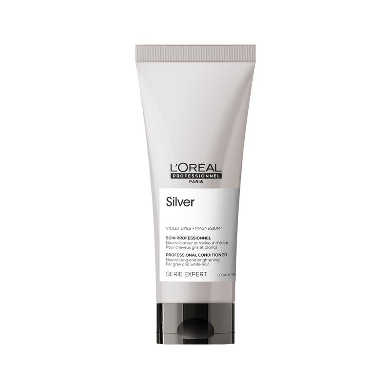 LOREAL PROFESSIONNEL - Acondicionador Matizador Violeta Cabello Grises y Blancos Unisex Silver 200ml  Loreal Professionnel