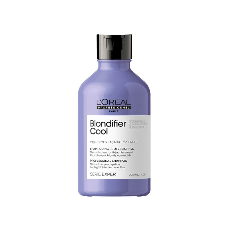 LOREAL PROFESSIONNEL - Shampoo Matizador Violeta Cabello Rubio Blondifier Cool 300ml
