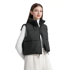 TIOZONEY - Parka Manga Larga Mujer - Negro
