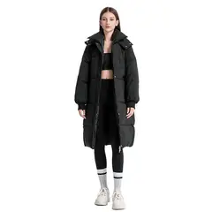 TIOZONEY - Parka Manga Larga Mujer - Negro