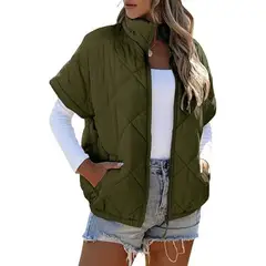 TIOZONEY - Parka Manga Larga Mujer - Verde