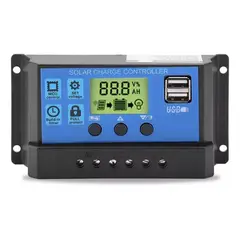 GENERICO - Regulador Carga Solar Panel Digital 12v 24v 30a